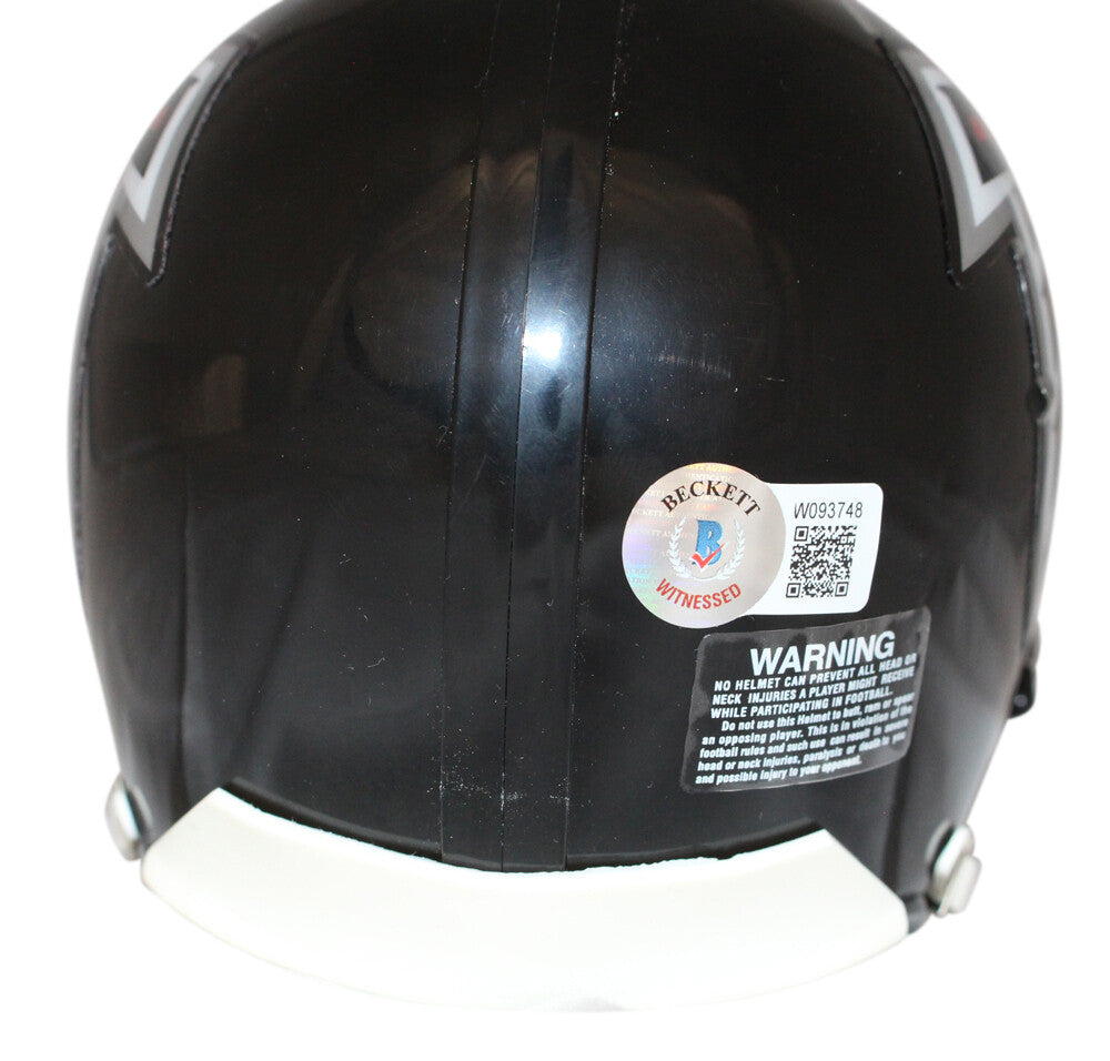 Michael Vick Autographed Atlanta Falcons Throwback Mini Helmet Beckett