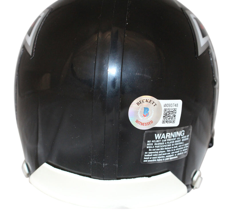 Michael Vick Autographed Atlanta Falcons Throwback Mini Helmet Beckett