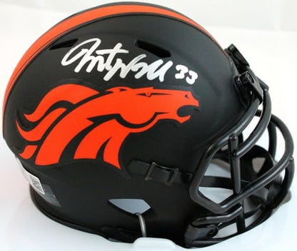 Javonte Williams Signed Denver Broncos Eclipse Speed Mini Helmet