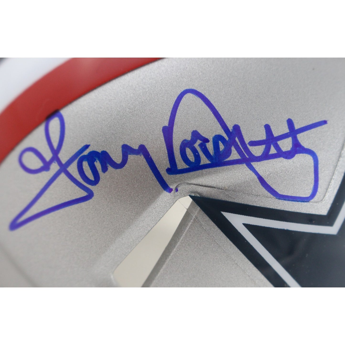 Tony Dorsett Autographed Dallas Cowboys 1976 Throwback Mini Helmet
