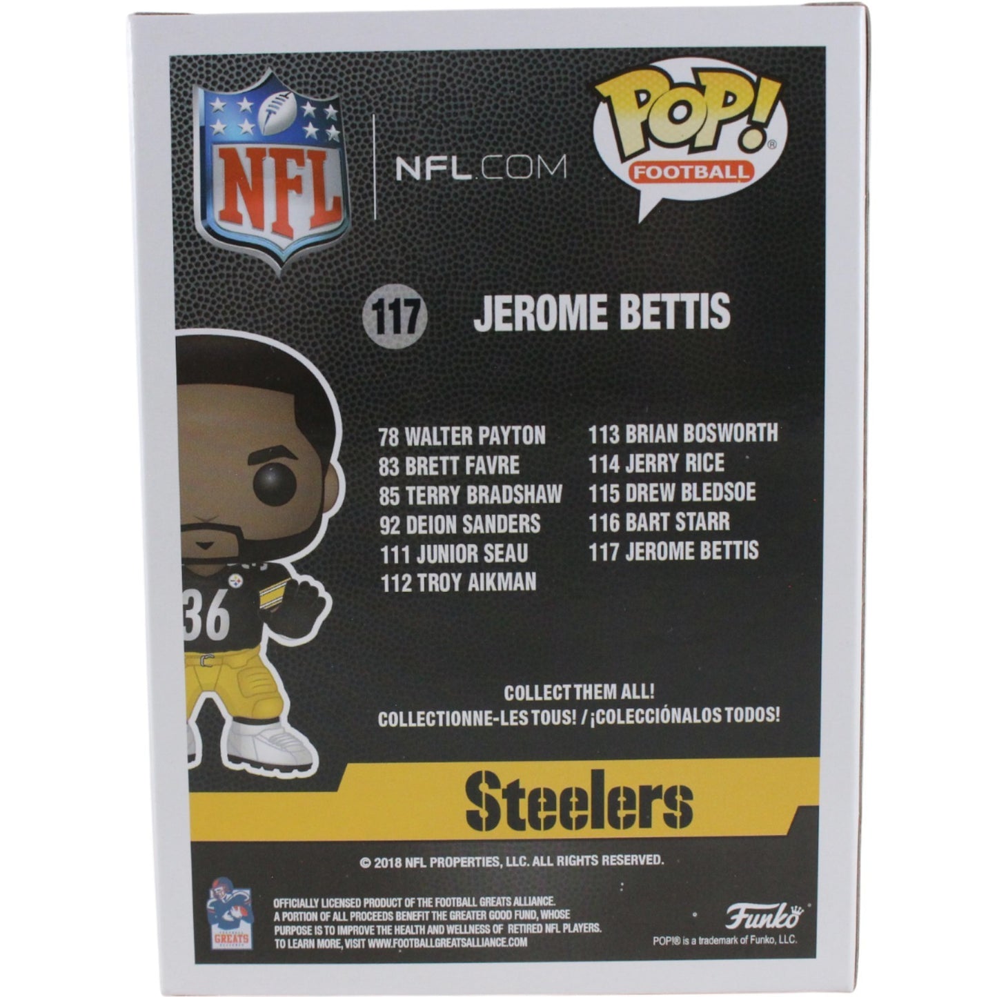 Jerome Bettis Signed Pittsburgh Steelers Funko Pop! with "The Bus" Inscription