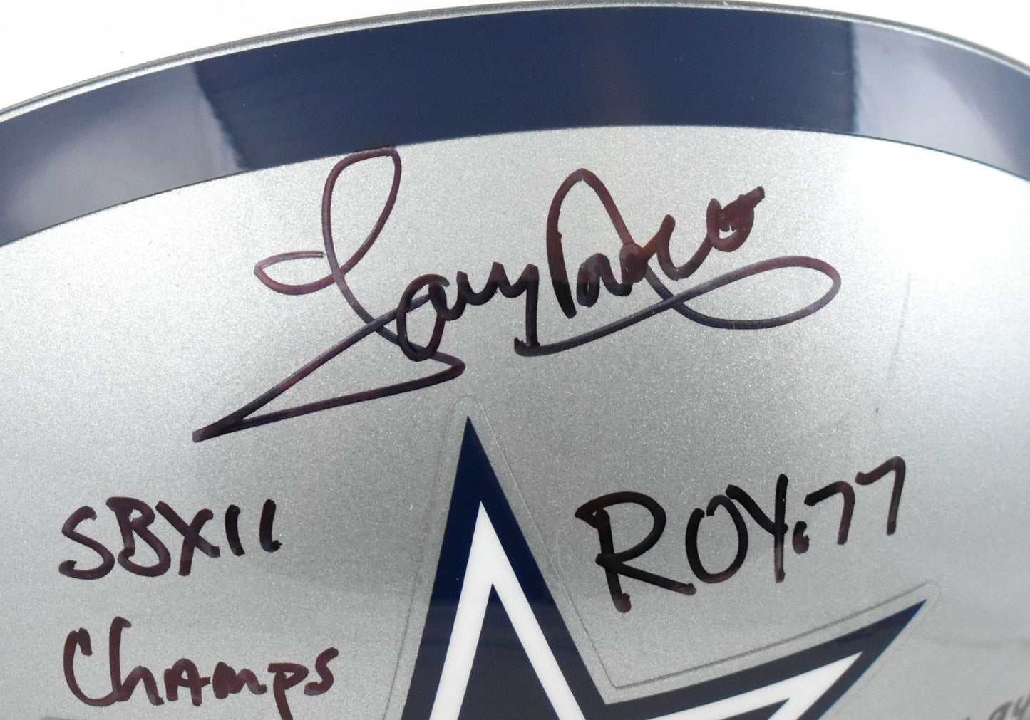 Tony Dorsett Autographed Dallas Cowboys Full Size Helmet - 5 Inscriptions