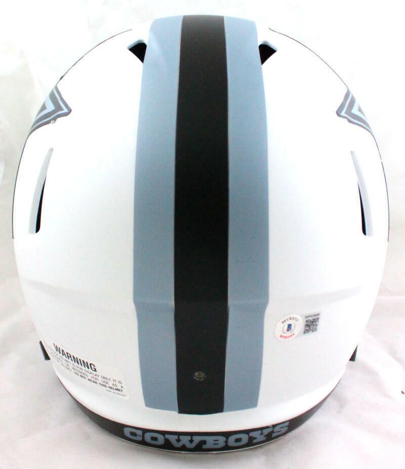 Ezekiel Elliott Signed Dallas Cowboys Full Size Lunar Speed Helmet