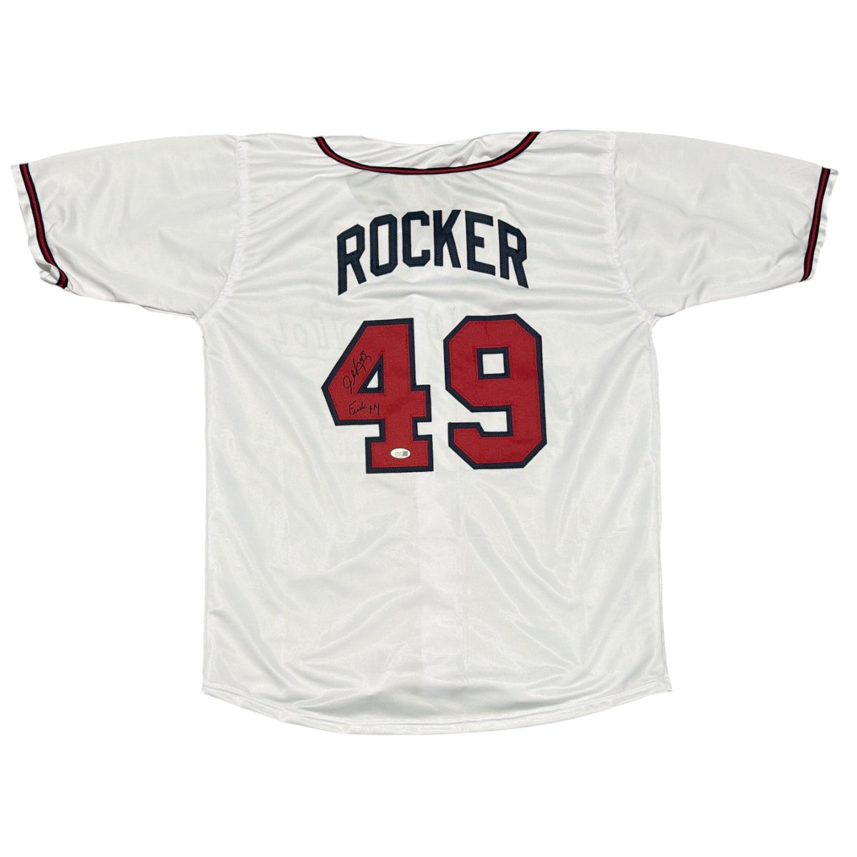 John Rocker Autographed Atlanta Braves Custom Jersey (F**K NY Inscription)