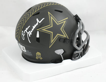 Roger Staubach Signed Dallas Cowboys 2025 Salute to Service Mini Helmet