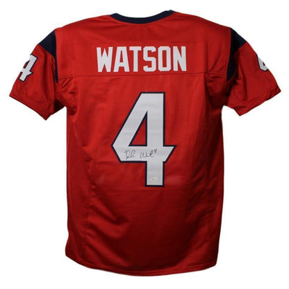 Deshaun Watson Autographed Houston Texans Red Custom Jersey