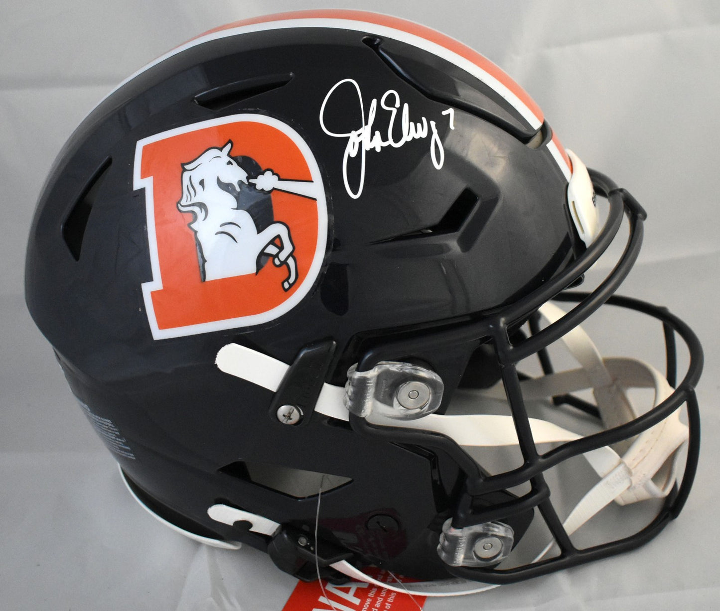 John Elway Signed Denver Broncos Color Rush Speedflex Helmet