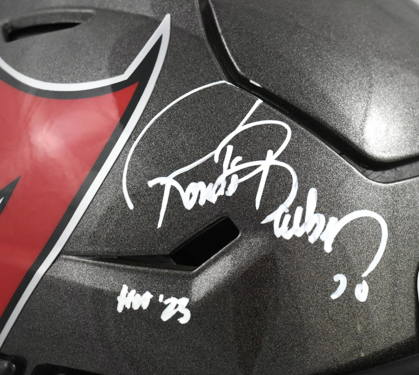 Ronde Barber Signed Tampa Bay Buccaneers Full Size SpeedFlex Helmet HOF
