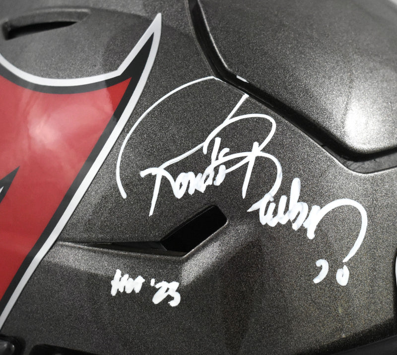 Ronde Barber Signed Tampa Bay Buccaneers Full Size SpeedFlex Helmet HOF