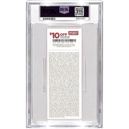 Von Miller Signed Denver Broncos NFL Debut Ticket Stub (PSA Slabbed)