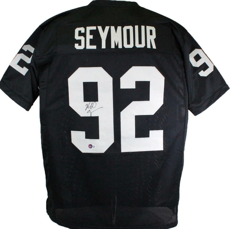 Richard Seymour Autographed Black Custom Jersey