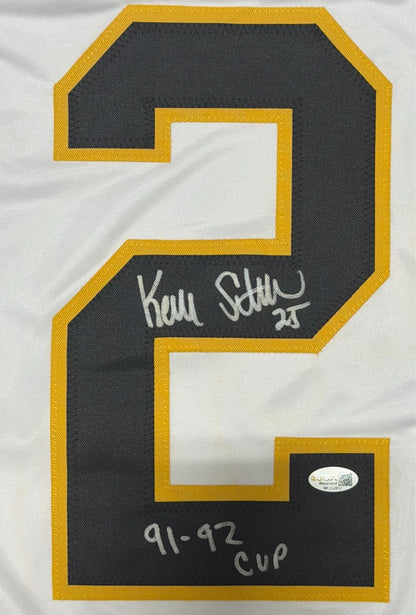 Kevin Stevens Signed Pittsburgh Penguins Custom Jersey (91-92 Cup)