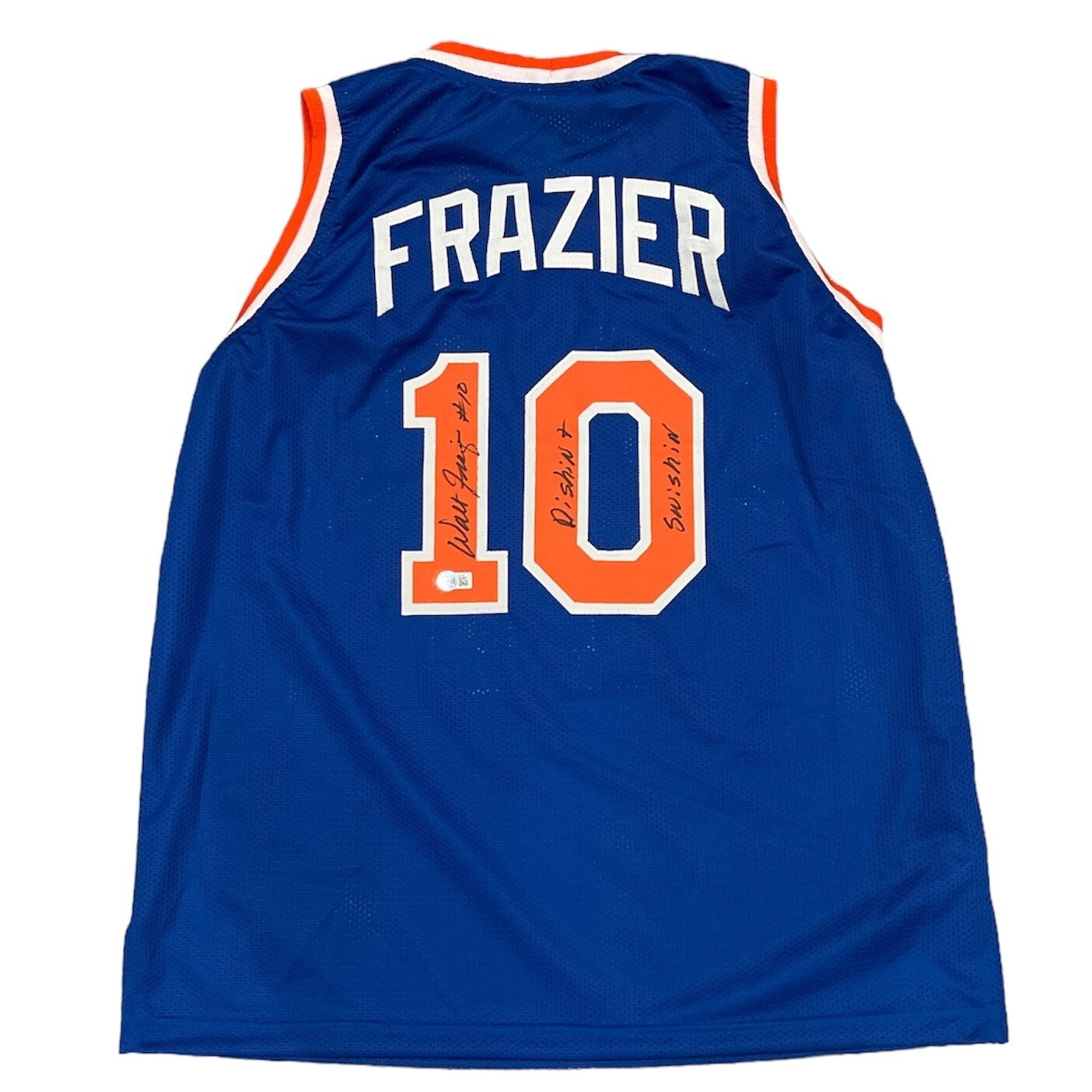 Walt Frazier Signed New York Knicks Custom Jersey "Dishin Swishin" BAS