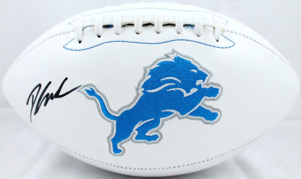 D'Andre Swift Signed Detroit Lions Black Logo Football