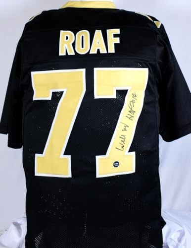 Willie Roaf Autographed New Orleans Saints Custom Black Jersey - HOF Inscribed
