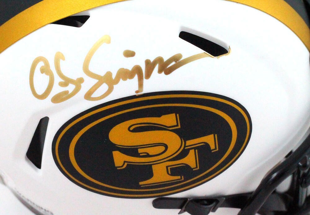 OJ Simpson Signed San Francisco 49ers Lunar Speed Mini Helmet