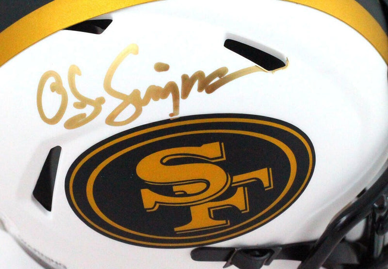 OJ Simpson Signed San Francisco 49ers Lunar Speed Mini Helmet