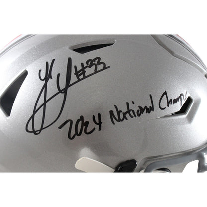 Jack Sawyer Signed Ohio State Buckeyes Full Size Authentic SpeedFlex Helmet