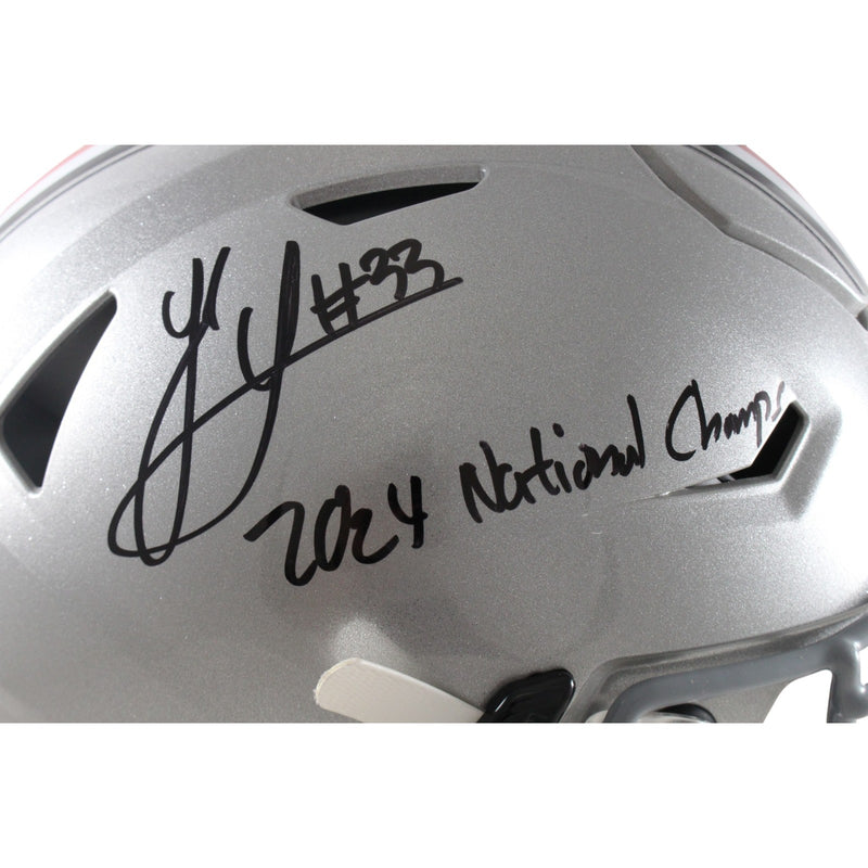 Jack Sawyer Signed Ohio State Buckeyes Full Size Authentic SpeedFlex Helmet