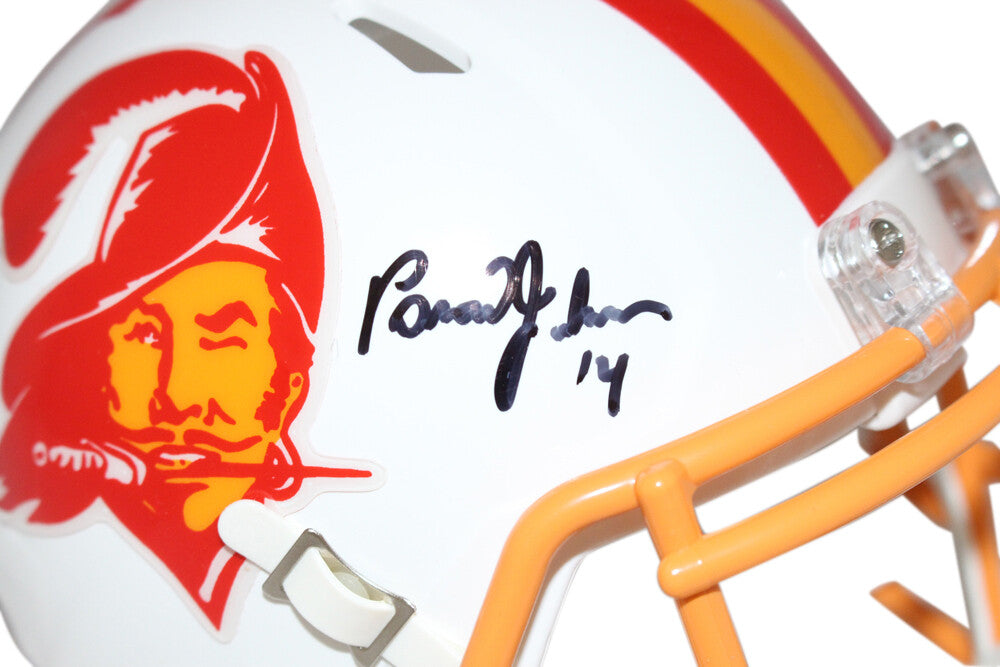 Brad Johnson Tampa Bay Buccaneers Signed Throwback Mini Helmet