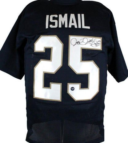 Raghib 'Rocket' Ismail Signed Blue College Style Custom Jersey