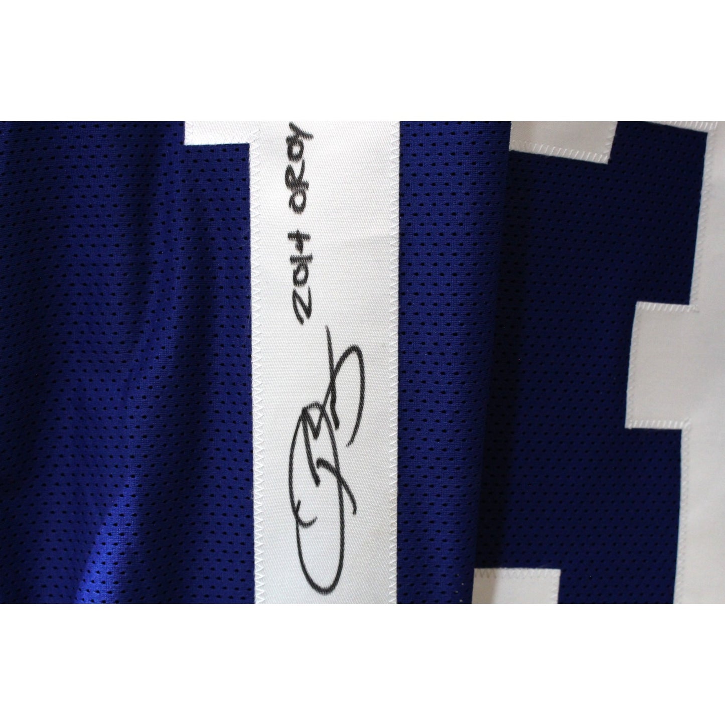 Odell Beckham Signed Pro Style Blue Jersey (2014 OROY Inscription)