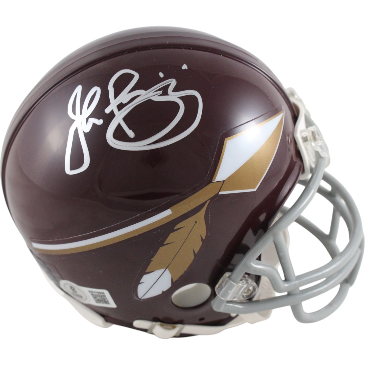 John Riggins Washington Redskins Signed Throwback VSR4 Mini Helmet