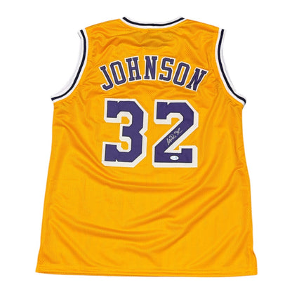 Magic Johnson Autographed Los Angeles Lakers Custom Jersey
