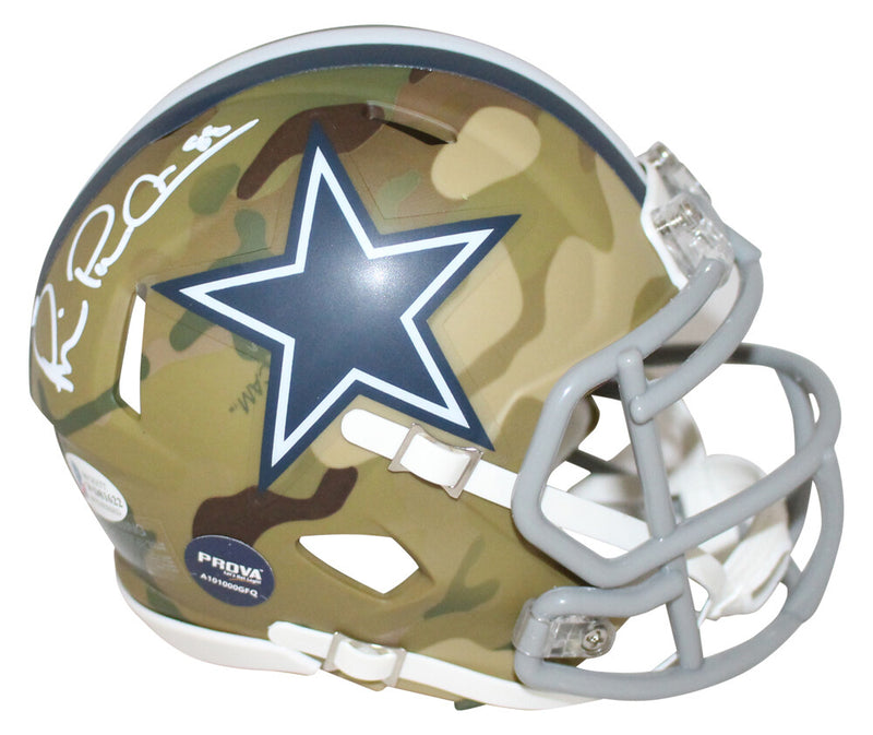 Michael Irvin Autographed Dallas Cowboys Camo Mini Helmet (BAS)