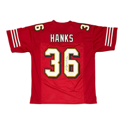 Merton Hanks Autographed San Francisco 49ers Custom Jersey