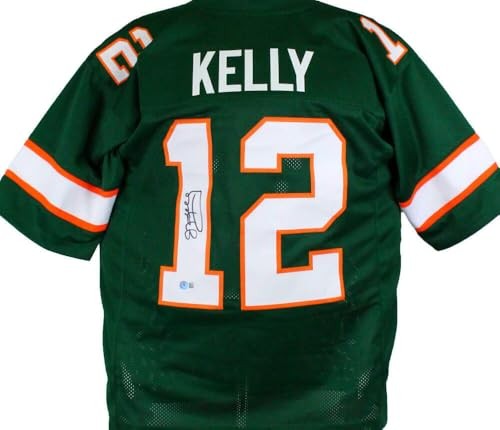 Jim Kelly Signed Miami Hurricanes Custom Green Jersey