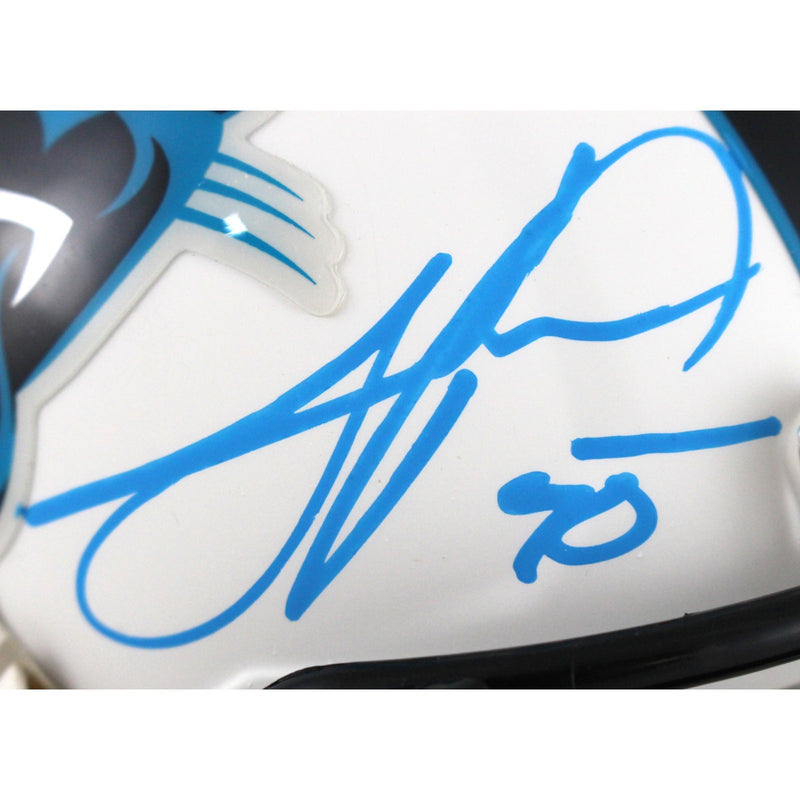 Julius Peppers Carolina Panthers Autographed Flat White Mini Helmet
