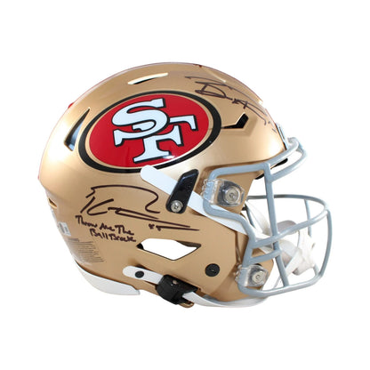 Brock Purdy & George Kittle Signed San Francisco 49ers Speedflex Helmet
