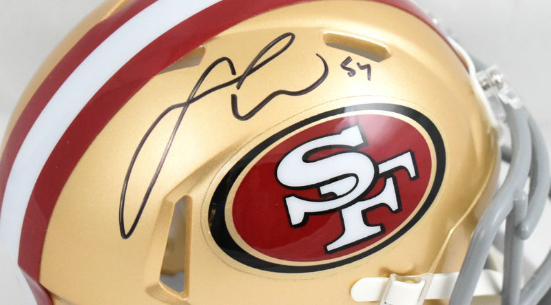 Fred Warner Signed San Francisco 49ers Speed Mini Helmet