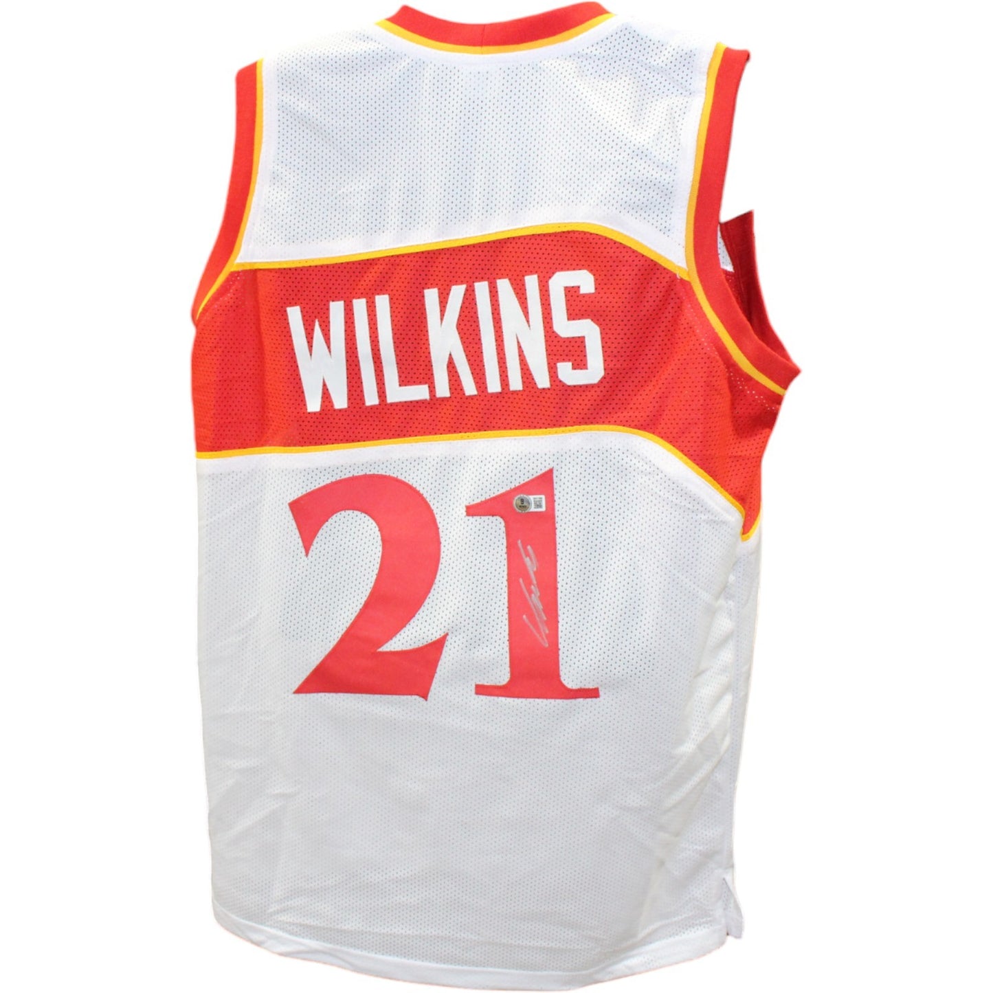 Dominique Wilkins Autographed Pro Style Basketball Jersey
