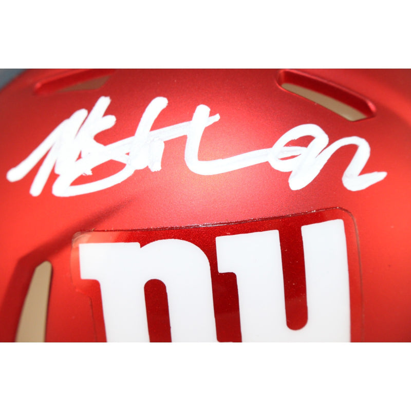 Michael Strahan New York Giants Autographed Blaze Mini Helmet