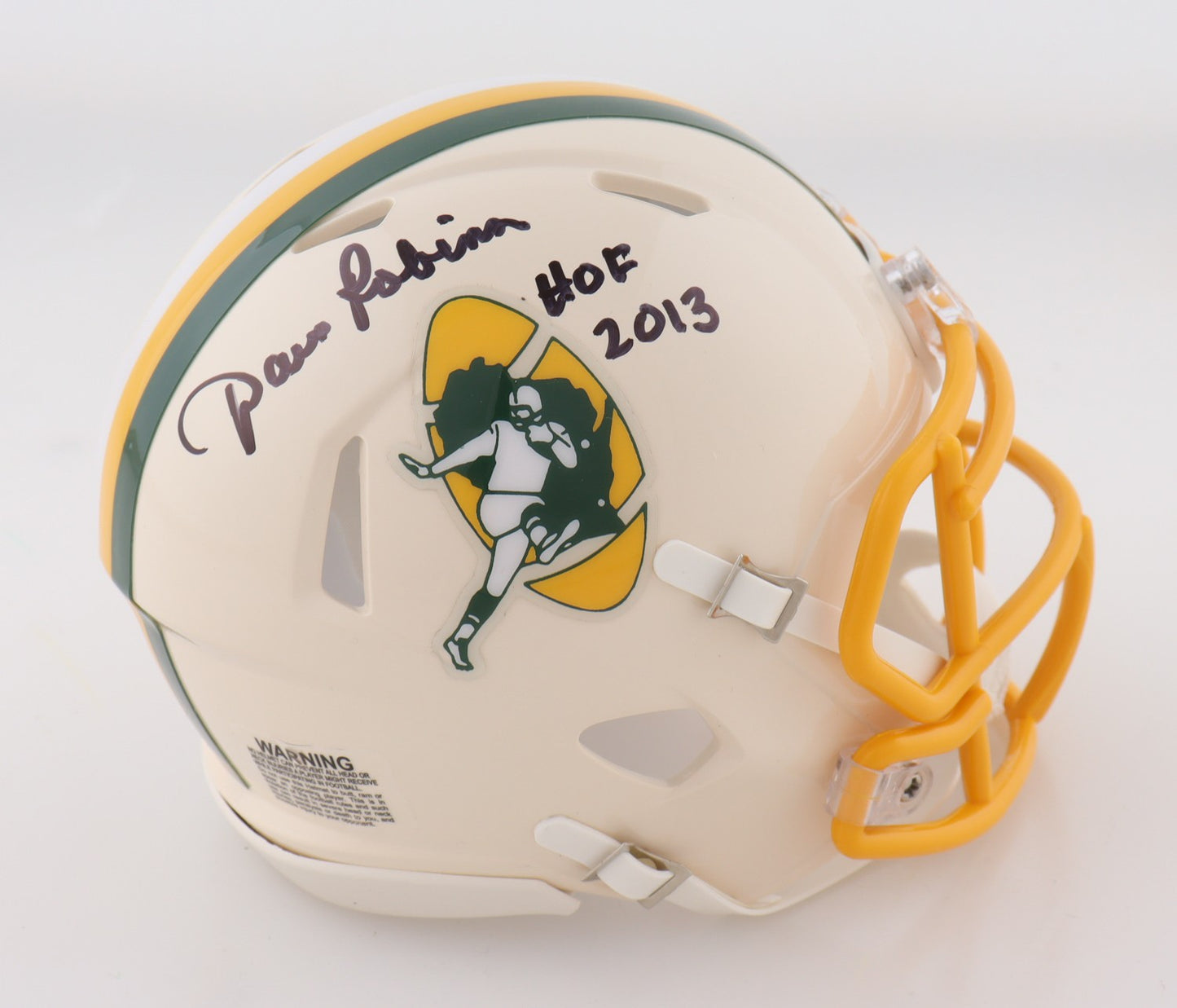 Dave Robinson Signed Green Bay Packers Retro Mini Helmet