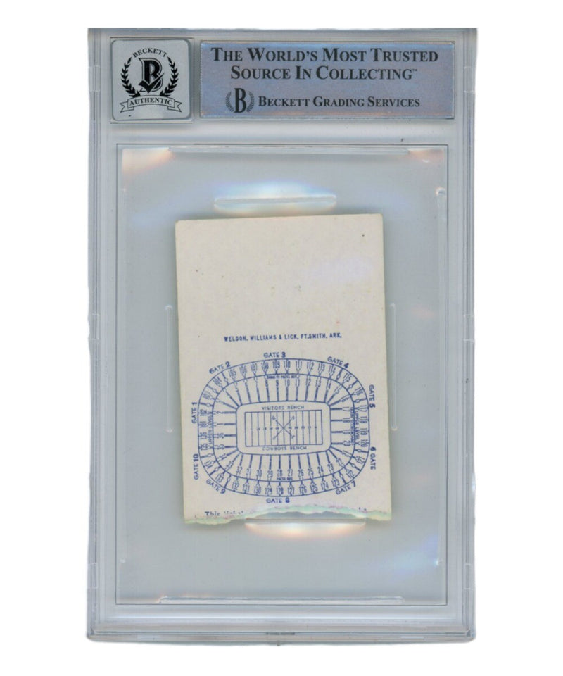 Tony Dorsett Signed 1978 NFC Championship Dallas Cowboys Ticket Stub BAS