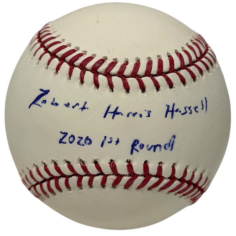 Robert Hassell Signed ROMLB Baseball w/ 2020 1st Round Insc. JSA