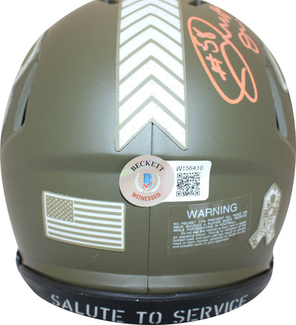 Joseph Ossai Signed Cincinnati Bengals Salute to Service Mini Helmet