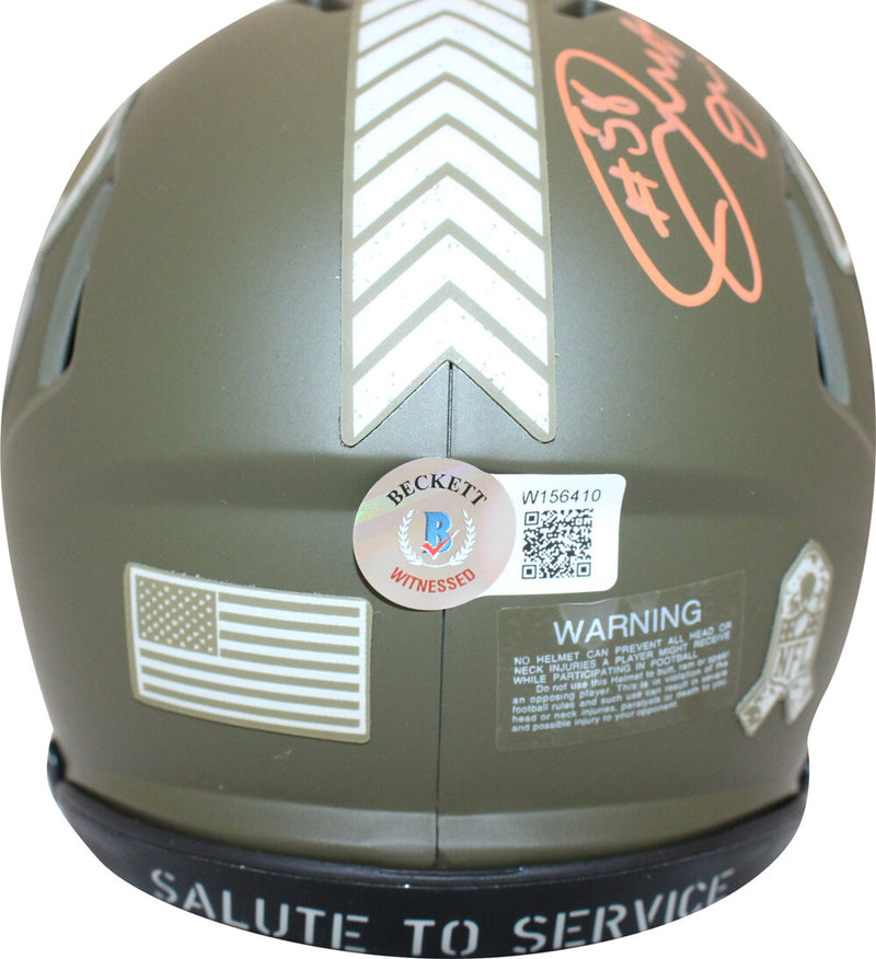 Joseph Ossai Signed Cincinnati Bengals Salute to Service Mini Helmet