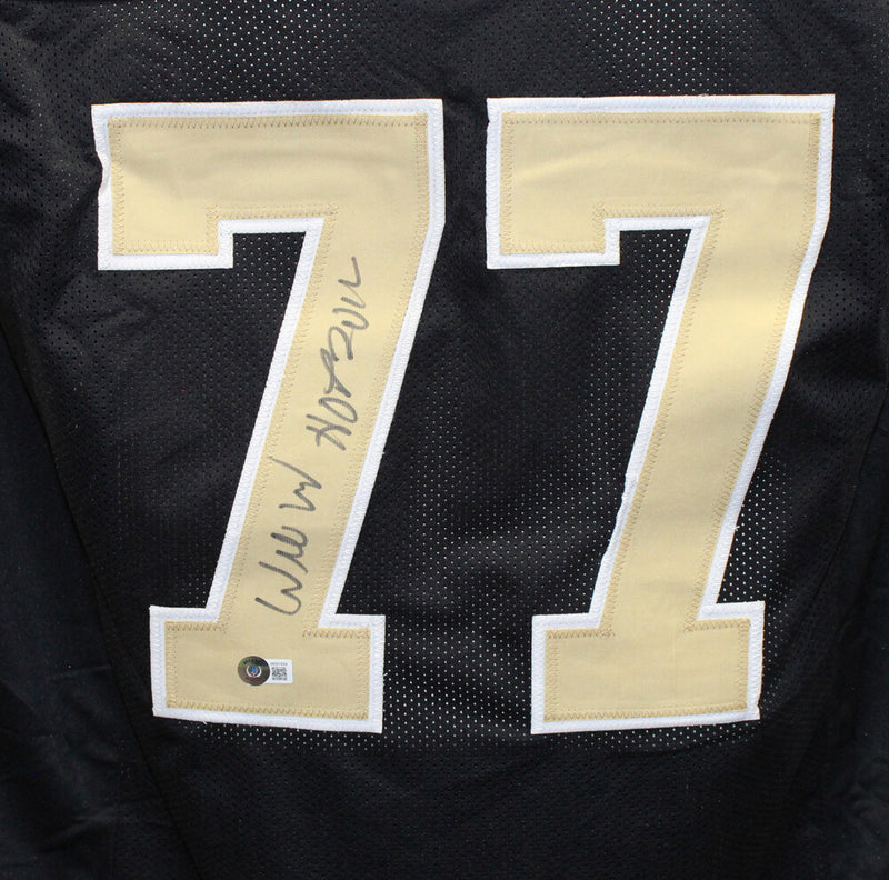 Willie Roaf Autographed Custom Jersey - New Orleans Saints HOF Inscription