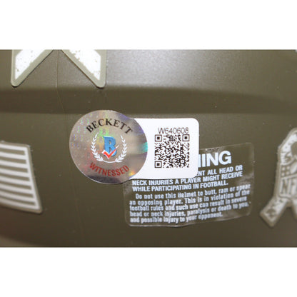 Brian Dawkins Signed Philadelphia Eagles Salute to Service Mini Helmet