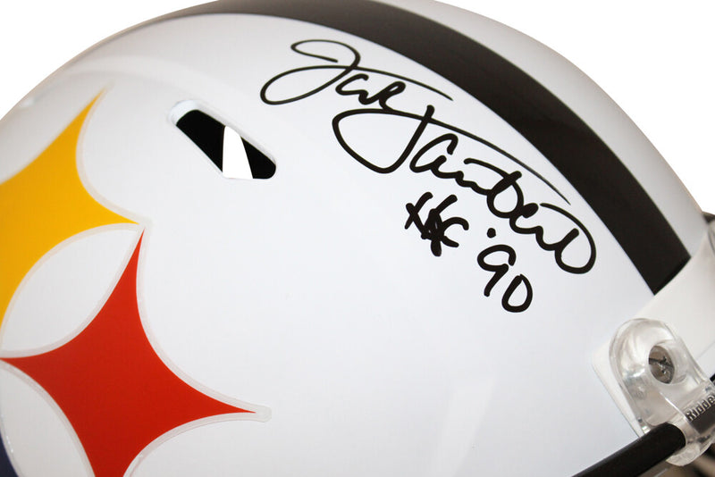 Jack Lambert Signed Pittsburgh Steelers Full Size AMP Replica Helmet HOF