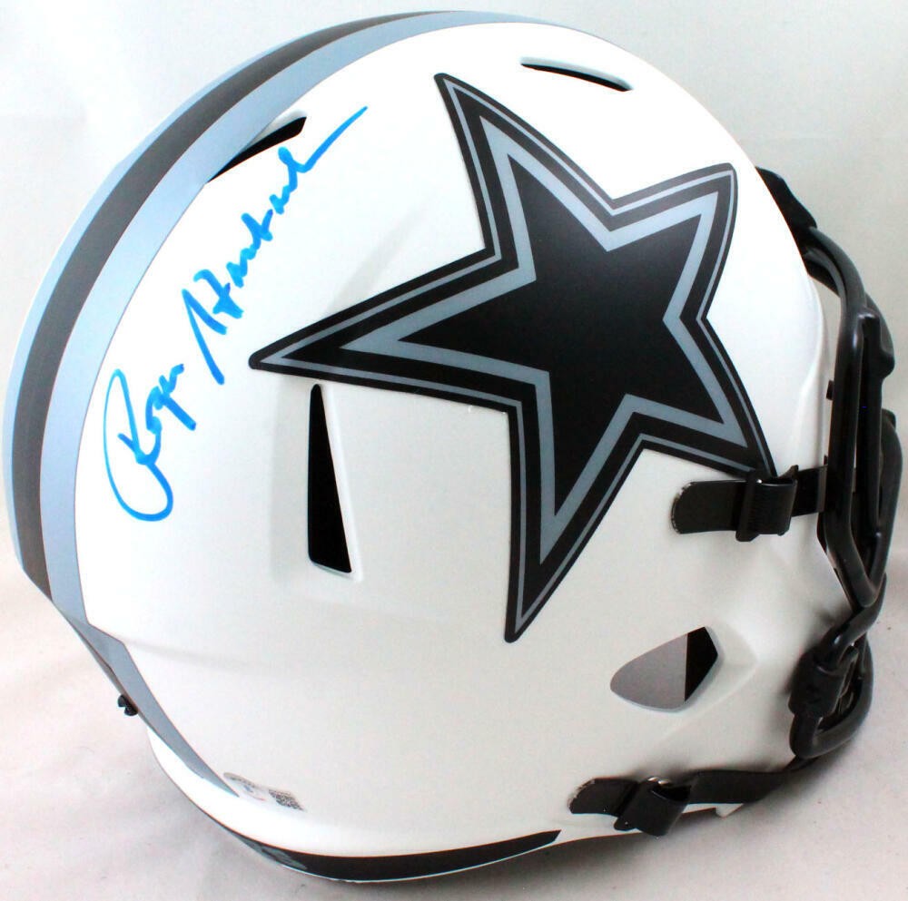 Roger Staubach Signed Dallas Cowboys Lunar Speed Full Size Helmet