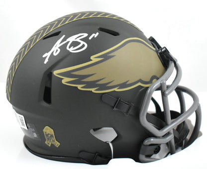 A.J. Brown Signed Philadelphia Eagles 2025 Salute to Service Mini Helmet