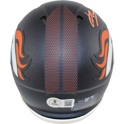 Jahdae Barron Signed Denver Broncos Mini Helmet BAS Witnessed