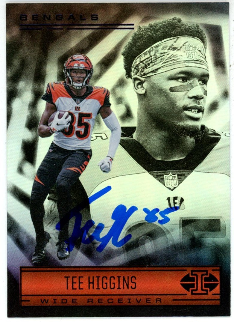 Tee Higgins Signed 2021 Panini Cincinnati Bengals Trading Card