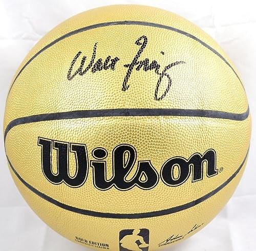 Walt Frazier Autographed Official NBA Gold Wilson Basketball