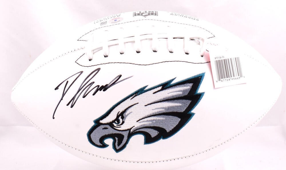 D'Andre Swift Autographed Philadelphia Eagles Logo Football
